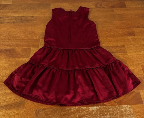 Vintage Old Navy Youth 5t Red Satin Girls Dress Holiday Valentines Classic - Picture 2 of 7
