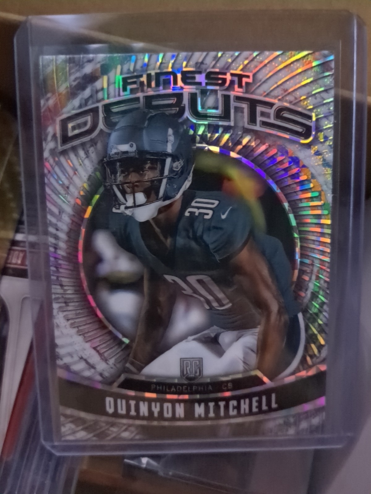Quinyon Mitchell Topps Finest Debut #D27 Black Refractor