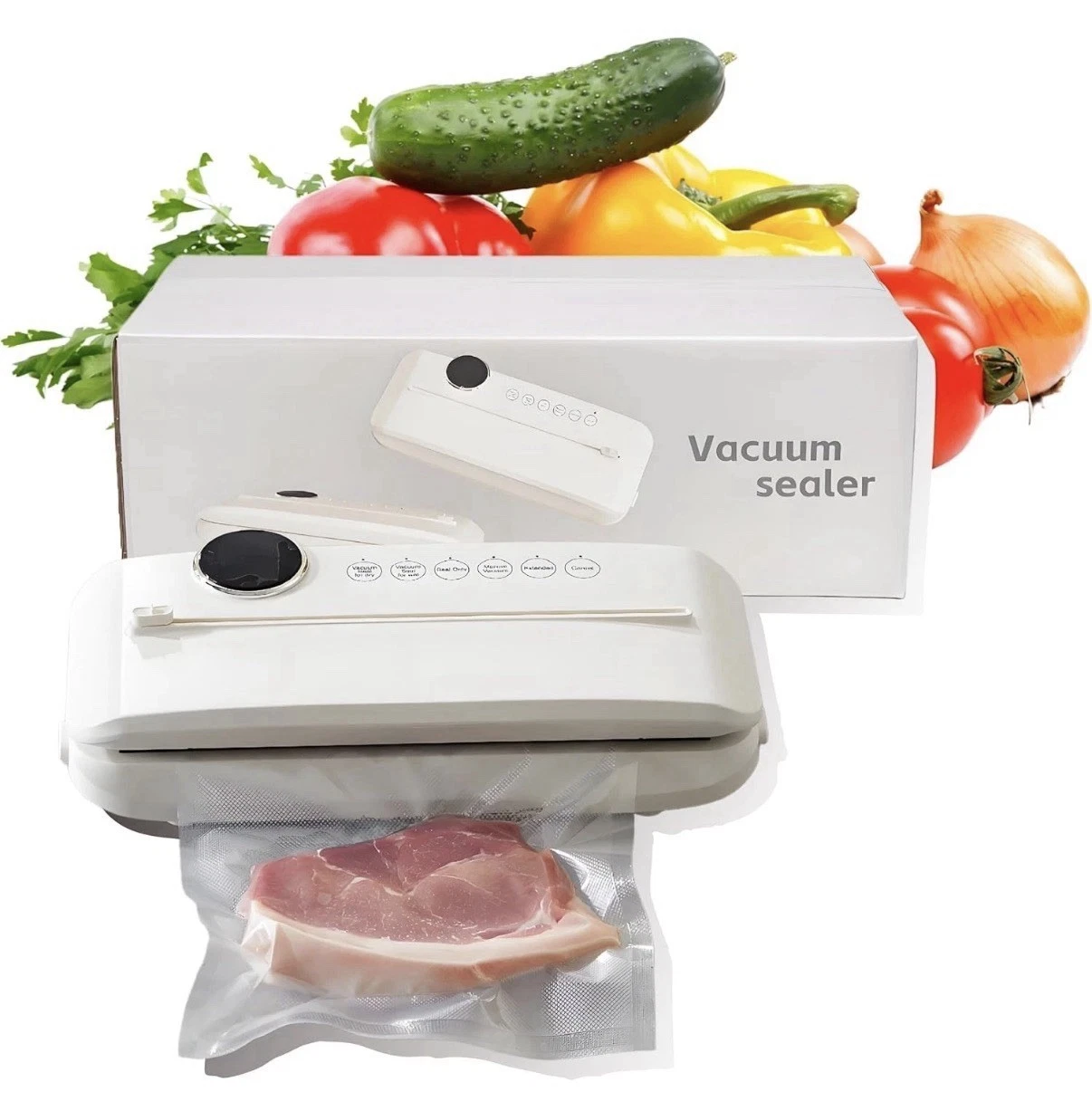 Vacuum Sealer Machine for Food, 6-in-1 Food Sealer with 20 Vacuum Seal Bags
