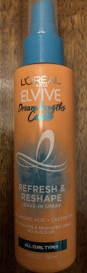 LOREAL PARIS ELVIVE DREAM LENGTHS CURLS REFRESH&RESHAPE LEAVE-IN SPRAY 4.4 FL OZ