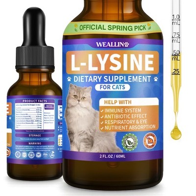 L-lysine Supplement for Cats, Immune Support for Cats, Support for Feline Res...