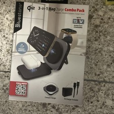 Bluestone Qi2 3-in-1 Magnetic Wireless Charger Foldable Fast Charge Stand Black