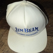 Vintage Jim Beam Trucker Hat Red Snapback Made in USA Bourbon Whiskey Cap