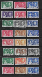 GB King George VI Coronation 1937 Mint Sets x8 MLH