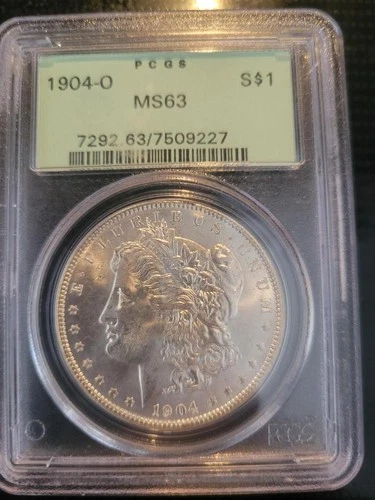 1904-O Silver Morgan Dollar (PCGS MS 63) Older Holder