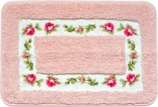 Bathroom Rugs Romantic Rose Flower Bath Rugs Soft, Absorbent Non-Slip Entrance