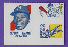 1971 Topps Tattoo Tommy Harper Milwaukee Brewers
