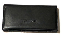 Chanel Sunglass Case Black Soft Shell Quilted Back