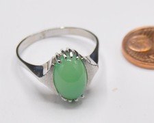 Weißgold Ring groß  Chromdiopsid 585 Gold Neu wertig