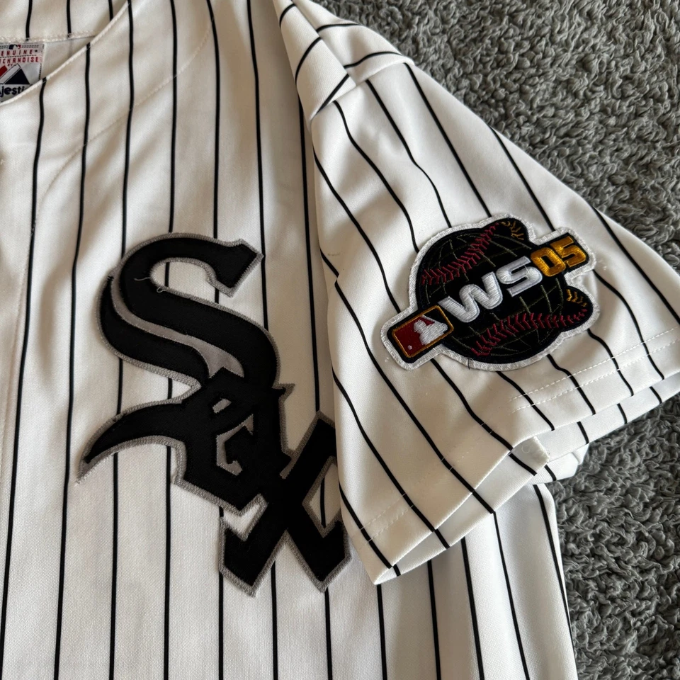 2005 Majestic AJ Pierzynski MLB Chicago White Sox World Series Jersey Men's XL - Image 3 of 4