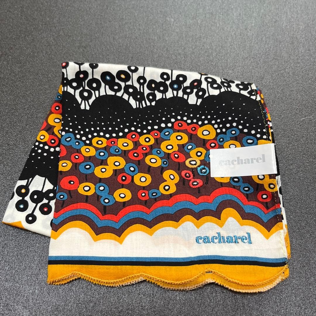 Cacharel Geometric Pattern Cotton Handkerchief - image 1