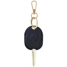 Leather Keys Sleeve for Broken Car Key Loop Replacement - Cute Large-black02