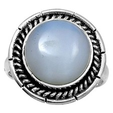 Natural White Opal 925 Sterling Silver Ring Size 7 Wholesale Jewelry USA