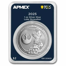 2025 Niue 1 oz Ag Star Wars Luke Skywalker (MD® Premier +PCGS FS)