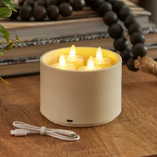 Luminara Flameless Battery Operated Indoor Led Candle, 1.5" x 2.1" - Pearl Ivory