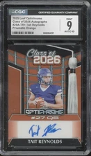 2025 Leaf OptiChrome Class Of '26 Orange Tait Reynolds 4/4 RC Mint CGC 9 10 Auto