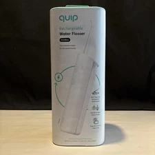 Quip Cordless Rechargeable 2 Pressure Modes Plastic Water Flosser White, Sealed