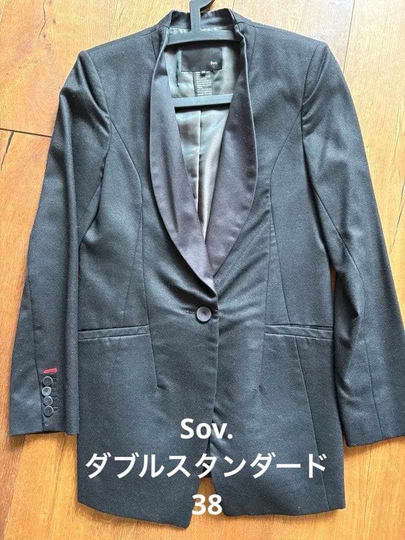 Sov. Double Standard Black Tailored Jacket One Bu… - image 1