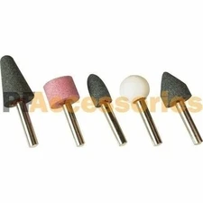 5 Pcs 1/8" inch Assorted Mounted Stone Point Abrasive Grinding Wheel Bit Set