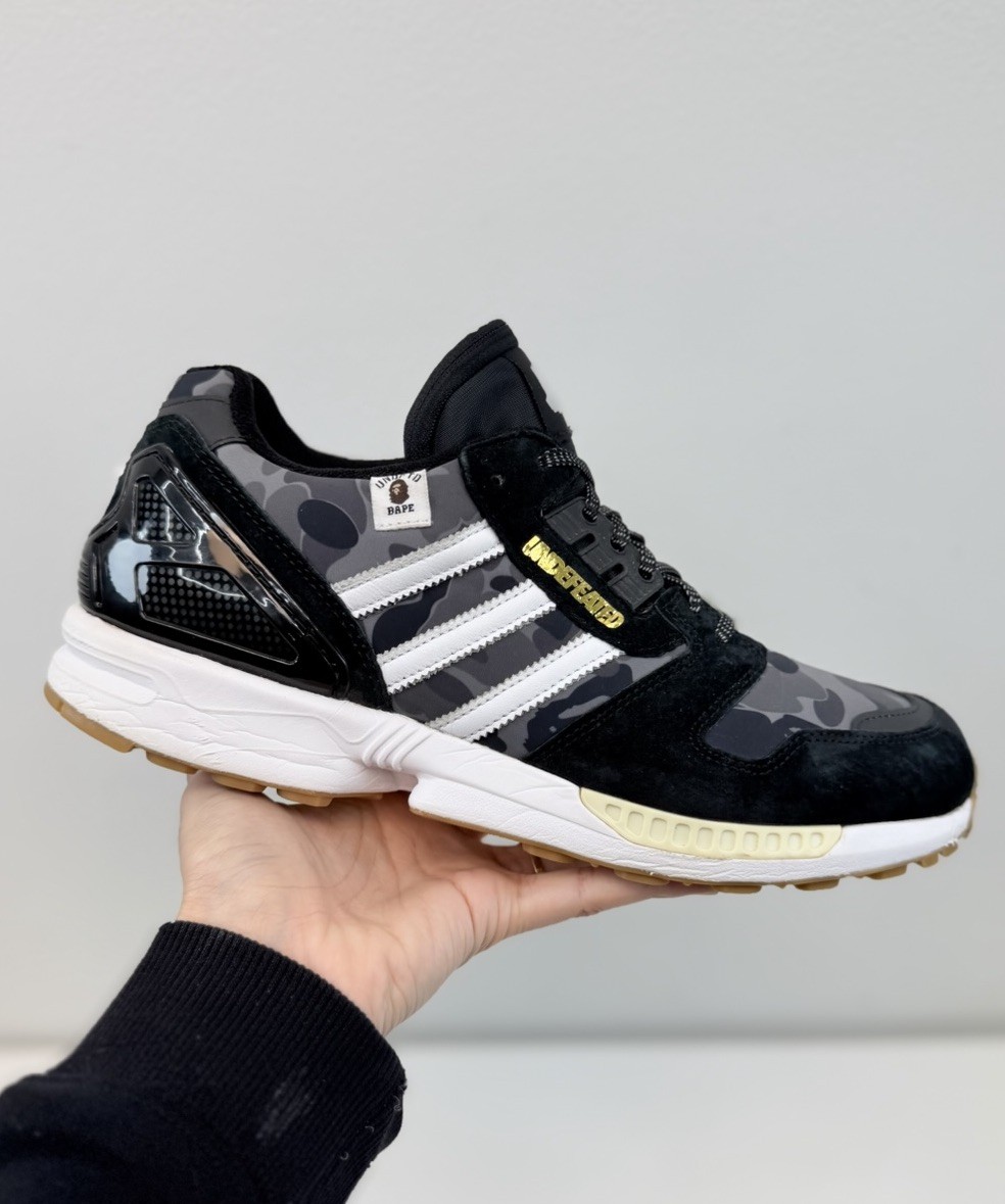 Size 10.5 - BAPE x Undefeated x adidas ZX 8000 A-ZX Series - Black Camo | Clean thumbnail 8