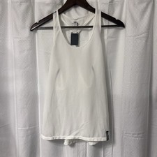 Under Armour Run Women  s White Semi Fitted Heatgear Racerback Tank Size Small EC