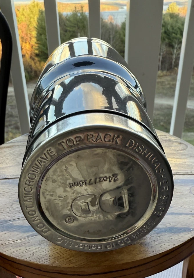 Dunkin Donuts Tumbler 24oz Stainless Steel Gray HTF 2018 DD Insulated Coffee Mug - Image 2 of 4