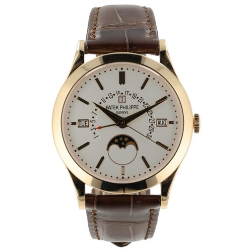 Patek Philippe Perpetual Calendar Silver Dial 18k Rose Gold 39.5mm Mens 5496R001