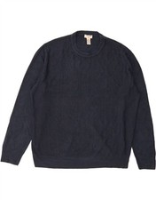 DOCKERS Mens Crew Neck Jumper Sweater 2XL Navy Blue Acrylic BO18