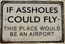 TIN SIGN 8x12 Funny Airport Airplane Office Boss Job Factory Classroom Store DD2