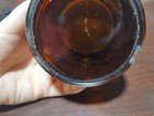 VINTAGE DARK AMBER GLASS APOTHECARY JARS WOTH LIDS STARBURST PATTERN DESIGN 4" — photo 7