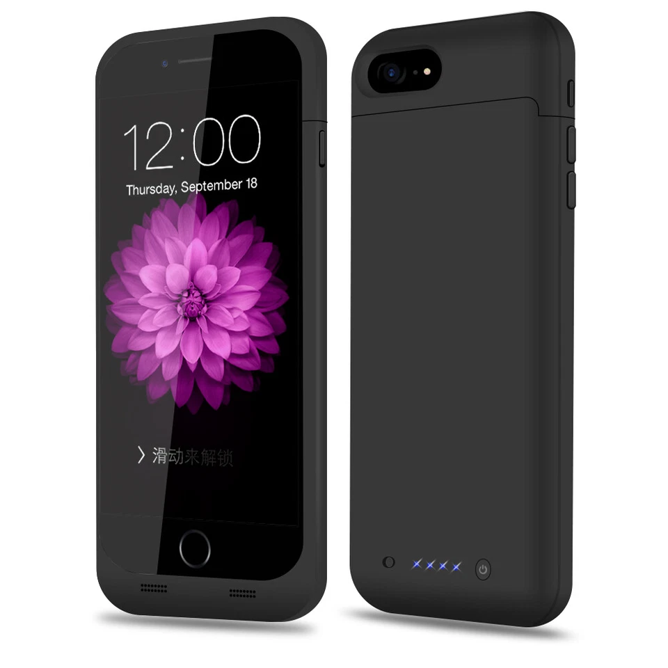 Estuche de batería externo cargador para iPhone 8 7 banco de alimentación cubierta de carga rápida Foto 4 de 4