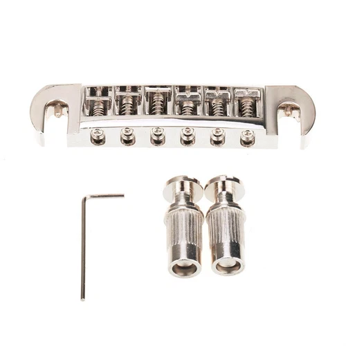 ADJUSTABLE WRAP AROUND BRIDGE TAILPIECE CHROME FOR GIBSON EPIPHONE LES PAUL SG
