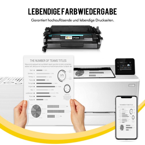 3x Toner Kompatibel für HP CF226A CF 226A CF226 A CF 226 A 26A 26 A M426DN M426D - Bild 10 von 10