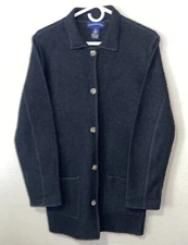 Charter Club Women’s S, 100% Pure New Wool Black, Button, Cardigan Sweater SW-61