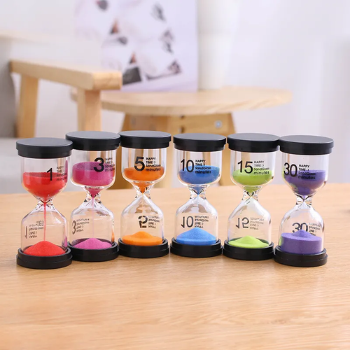 1-60 Minutes Mini Hourglass Sand Clock For Homework Timer Home School Decoration - Picture 2 of 20