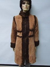 Vintage Charlotte Solnicki Designer Real Sheepskin Afghan Coat Size S / M