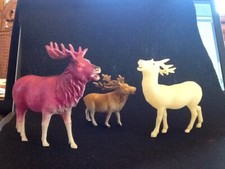 Vintage Set of 3 celluloid Reindeer