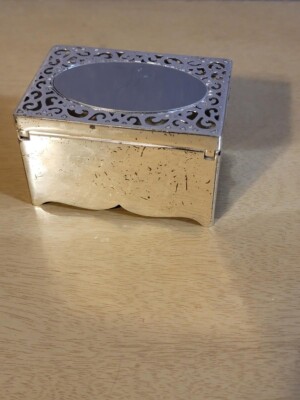 Things Remembered Jewelry Box Custom Engravers Not Engraved Silver Plated  3.75