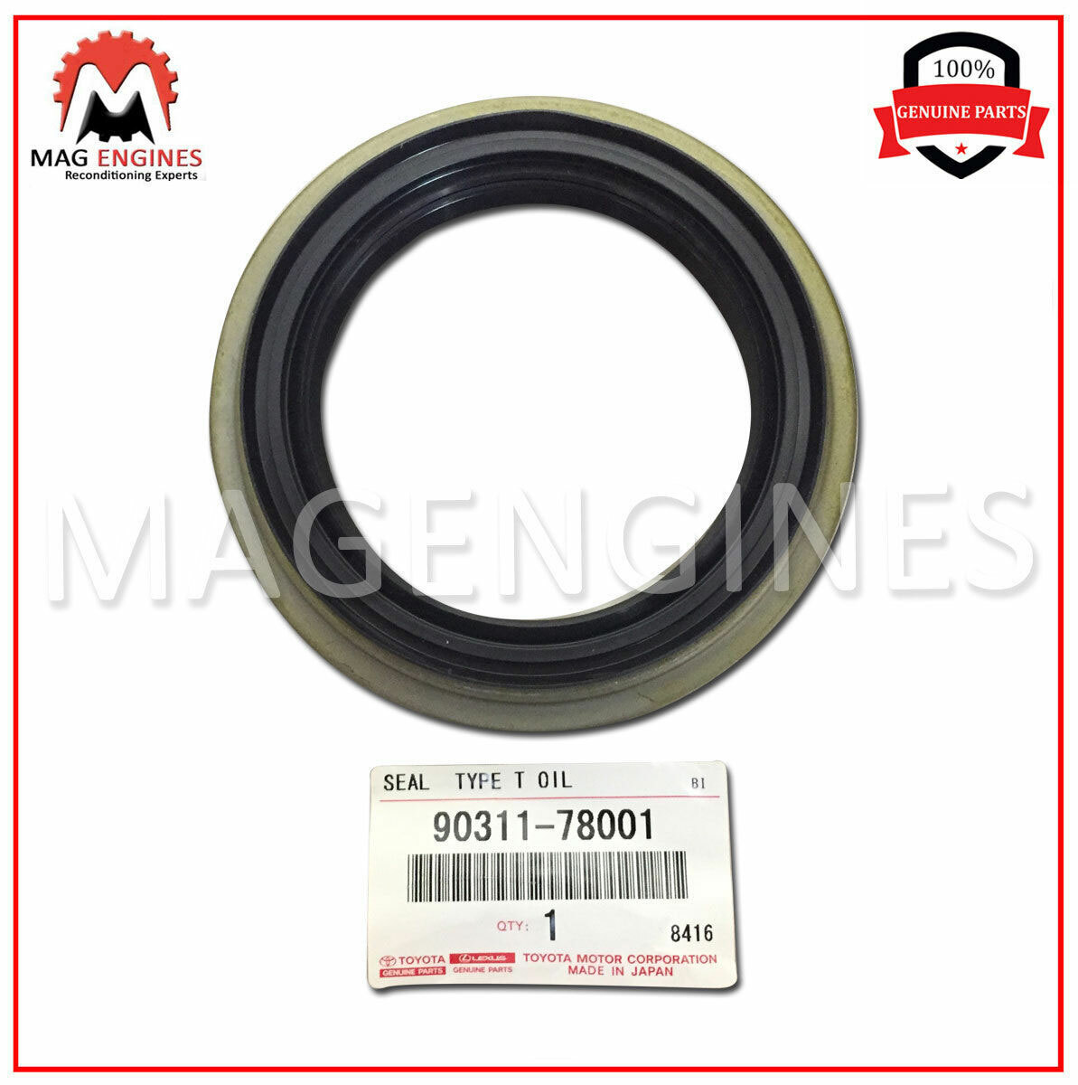 90311-78001 GENUINE OEM SEAL, OIL (FOR REAR AXLE HUB), LH/RH  