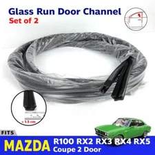 Fits Mazda R100 RX2 RX3 RX4 RX5 Coupe Window Glass Run Door Channel Felt 2 Pc