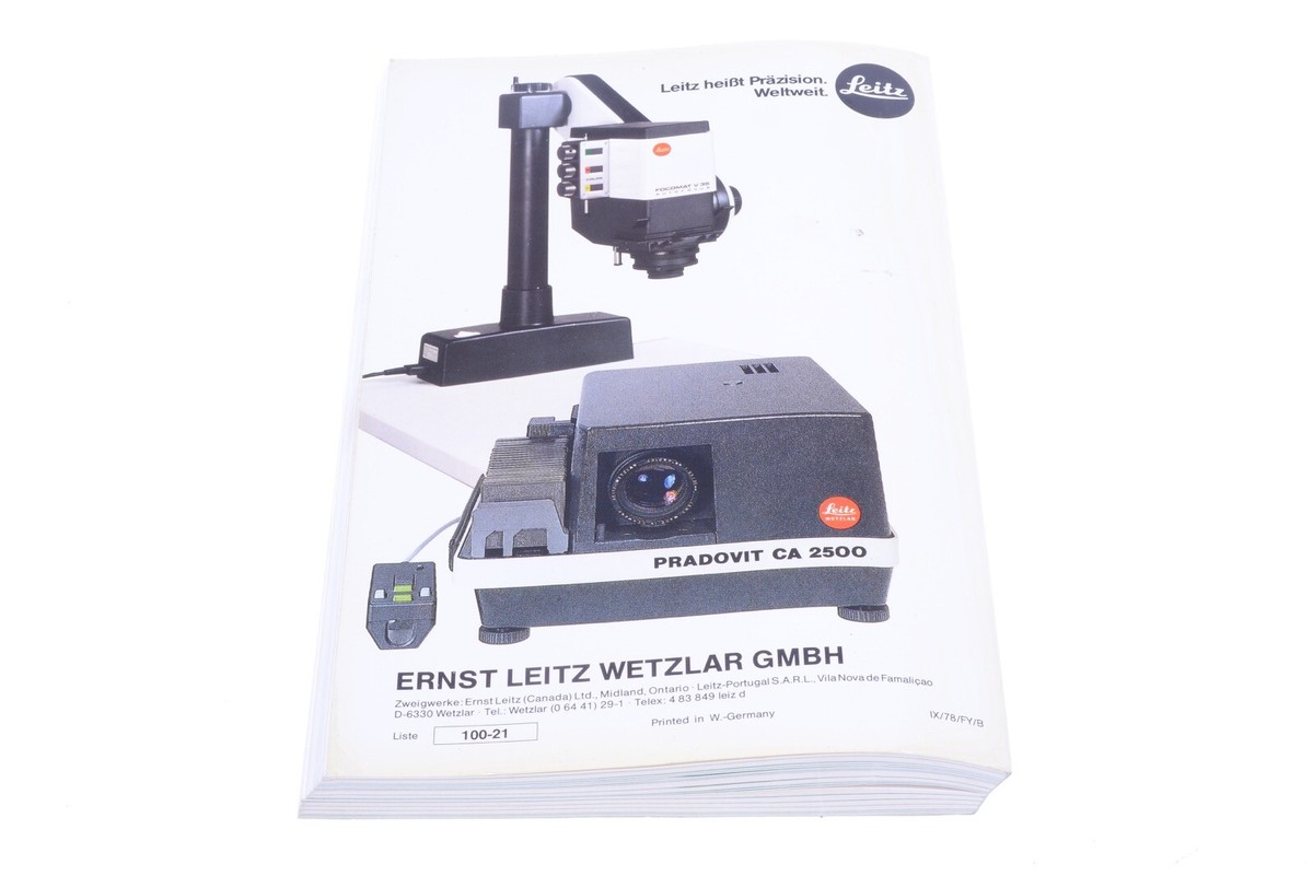✓ LEICA ALL PRODUCT GUIDE HANDBOOK '1978' CAMERAS LENSES BOOK
