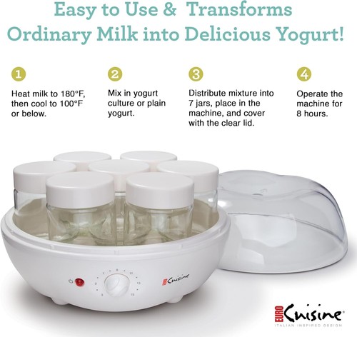 Automatic Yogurt Maker with 7 Glass Jars, 15H Timer Auto Off, Promote Gut Health - Picture 3 of 10