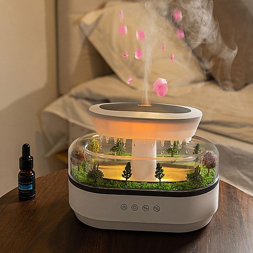 250ml Microlandscape Raindrop Essential Oil Aromatherapy Diffuser W/7 Colors - Foto 4 di 15