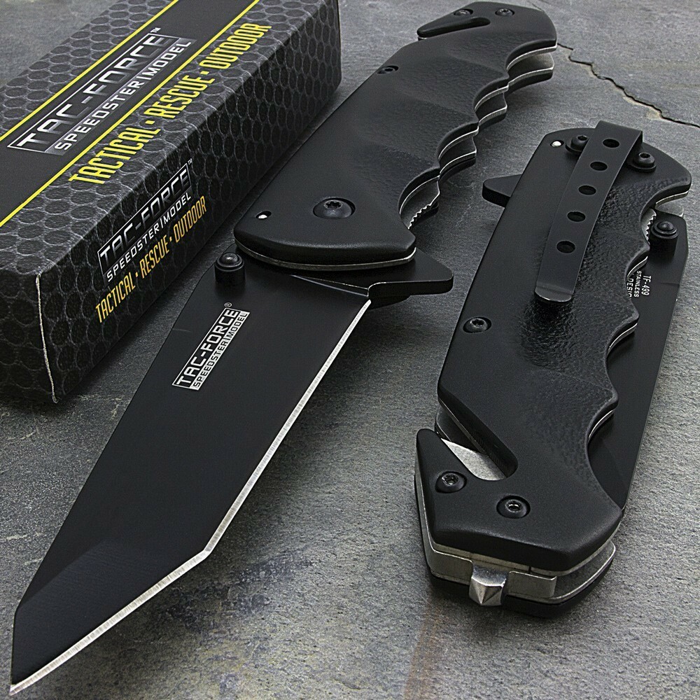 Tac Force TF-525EM Taschenmesser – Mit Glasbrecher & Sitzgurtschneider, Praktisch Für Outdoor & Alltag