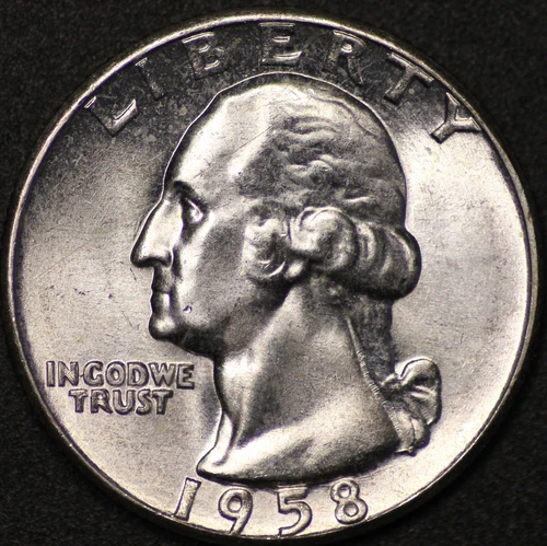 1958 Washington Quarter CH BU