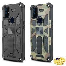 For OnePlus 1+ Nord N100 N10 5G Kickstand Magnet Phone Case w/ Glass +Gift