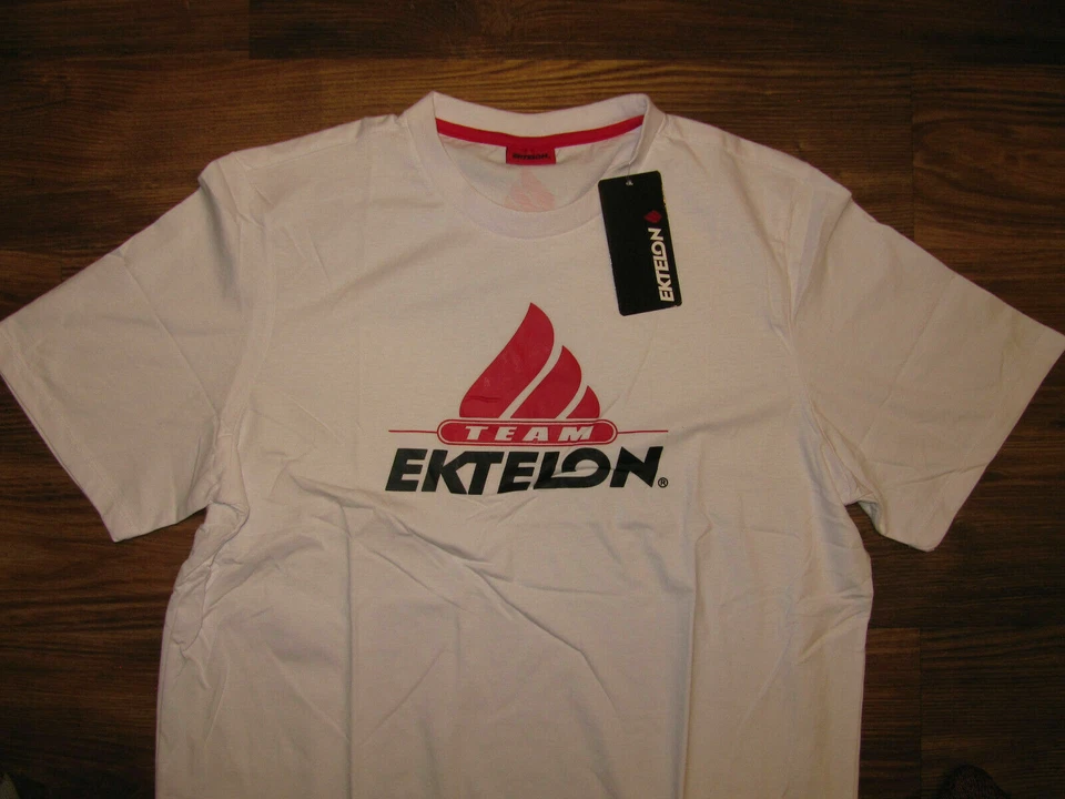 Camiseta de manga corta Ektelon para hombre, raquetball, blanca, mezcla de algodón, nueva Foto 2 de 4