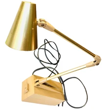 60s Tenson Desk Pixar Reading Lamp Mid-Century Articulated Gold MCM Retro Home