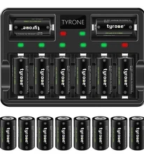 Tyrone CR123A Rechargeable Batteries, 123A Lithium Battery for Arlo Camera VM...