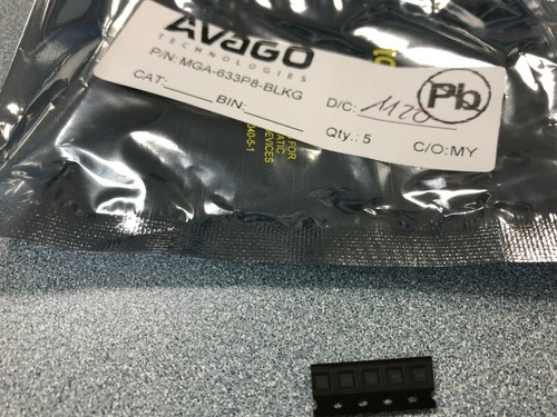 5 PIECE/ LOT MGA-633P8-BLKG - RF Amplifier IC, 18 dB Gain 1.5 GHz to 2. ...